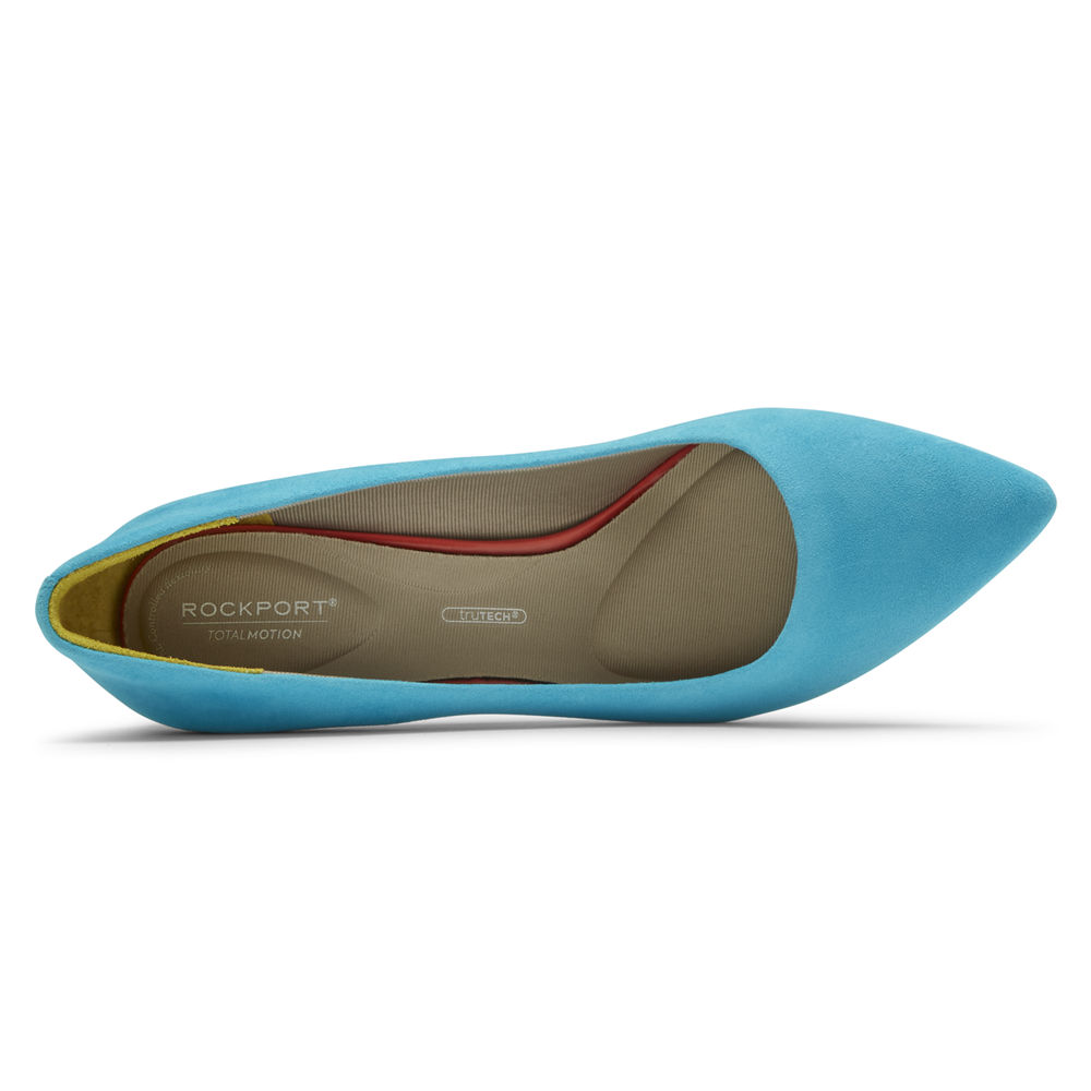 Womens Heels - Rockport Total Motion Sheehan - Blue - KJLZ14820